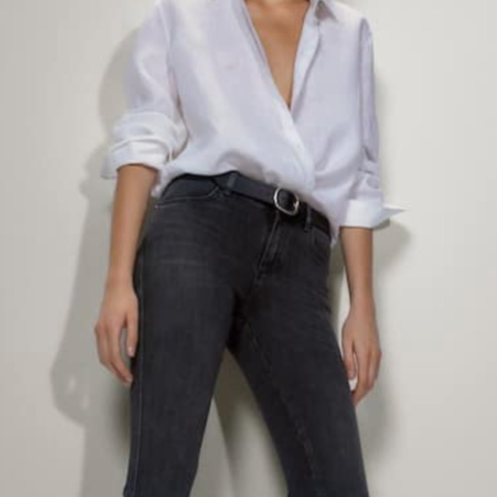 MASSIMO DUTTI Grey Midrise skinny jeans